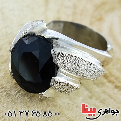 انگشتر یاقوت کبود عالی مردانه درشت فاخر و چشمگیر _کد:1413