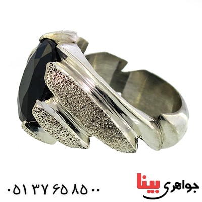 انگشتر یاقوت کبود عالی مردانه درشت فاخر و چشمگیر _کد:1413