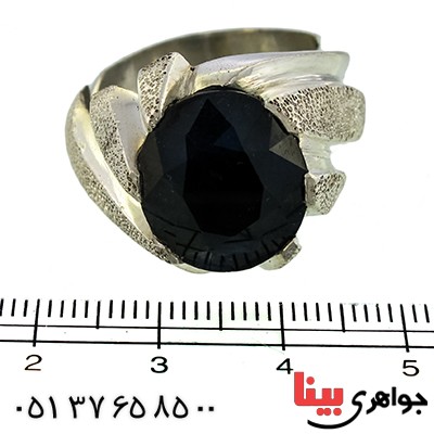 انگشتر یاقوت کبود عالی مردانه درشت فاخر و چشمگیر _کد:1413