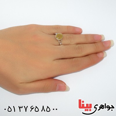 انگشتر یاقوت زرد شفاف رادیوم لوکس _کد:9898