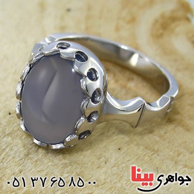 انگشتر عقیق یمنی کبود درشت مردانه لوکس _کد:9918