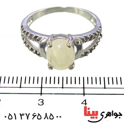 انگشتر عقیق سفید زنانه رادیوم لوکس مدل هلناز _کد:9921