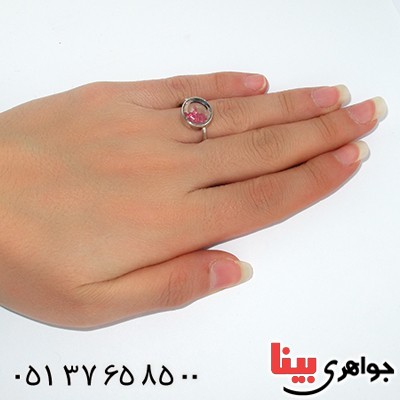 انگشتر زنانه دانه های یاقوتی متحرک مدل اسپرت _کد:9930
