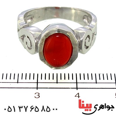 انگشتر عقیق یمنی رادیوم لوکس مدل رخشان _کد:9934