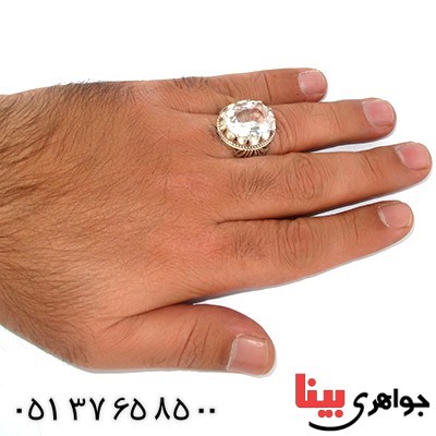 انگشتر در نجف با تراش برلیانی مرغوب مردانه درشت فاخر _کد:1424