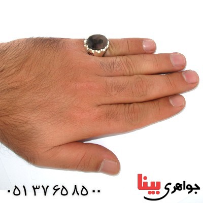 انگشتر عقیق شجری مردانه درشت منحصر به فرد _کد:9937