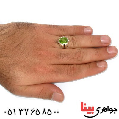 انگشتر زبرجد مردانه مدل کلاسیک _کد:9948