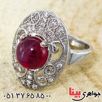 انگشتر یاقوت سرخ زنانه مدل گلسا _کد:9968