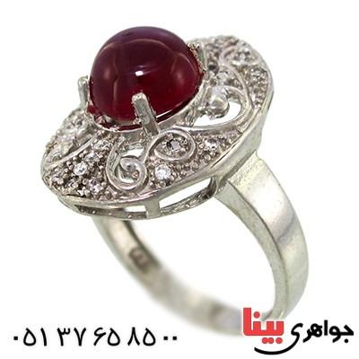 انگشتر یاقوت سرخ زنانه مدل گلسا _کد:9968