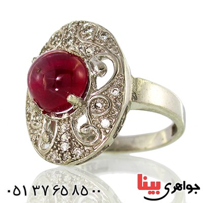 انگشتر یاقوت سرخ زنانه مدل گلسا _کد:9968