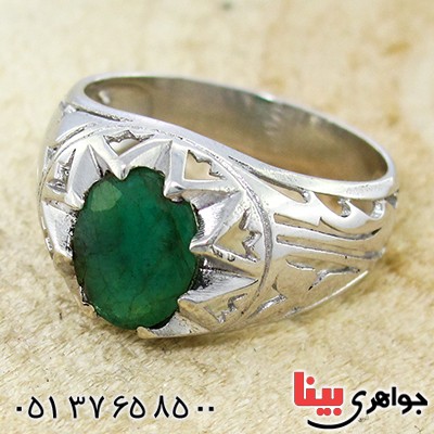 انگشتر زمرد مردانه رادیوم لوکس مدل آراد _کد:9976