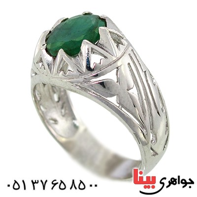 انگشتر زمرد مردانه رادیوم لوکس مدل آراد _کد:9976