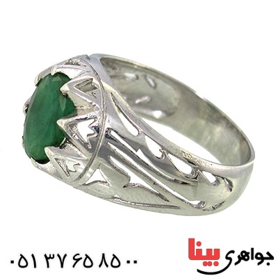 انگشتر زمرد مردانه رادیوم لوکس مدل آراد _کد:9976