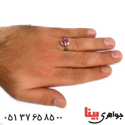 انگشتر یاقوت سرخ ناب مردانه رادیوم لوکس خوشرنگ _کد:9983