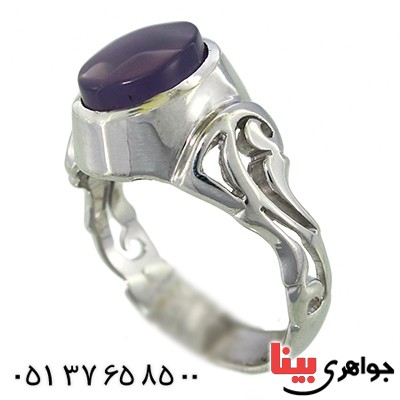 انگشتر عقیق یمنی کبود خوشرنگ مردانه لوکس _کد:9994