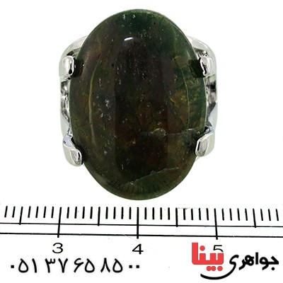 نگین انگشتر عقیق خزه ای درشت خوشرنگ _کد:10010