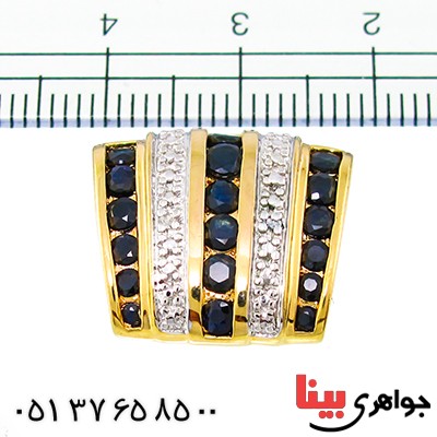 گردنبند یاقوت کبود زنانه مانی مدل زلیخا _کد:10021