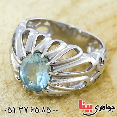 انگشتر توپاز مردانه رادیوم لوکس دور چنگی _کد:10024