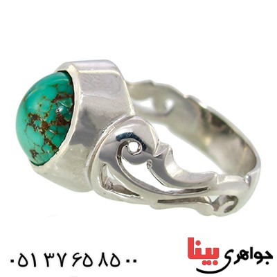 انگشتر فیروزه نیشابوری شجری خوش نقش رادیوم لوکس _کد:10036