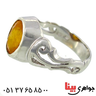 انگشتر یاقوت زرد درجه یک مردانه رادیوم لوکس _کد:10045