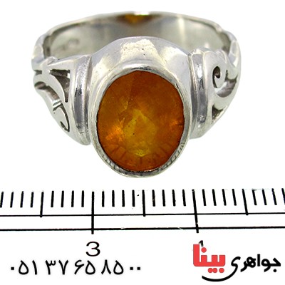 انگشتر یاقوت زرد درجه یک مردانه رادیوم لوکس _کد:10045