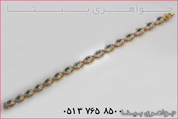 دستبند زمرد چشمی