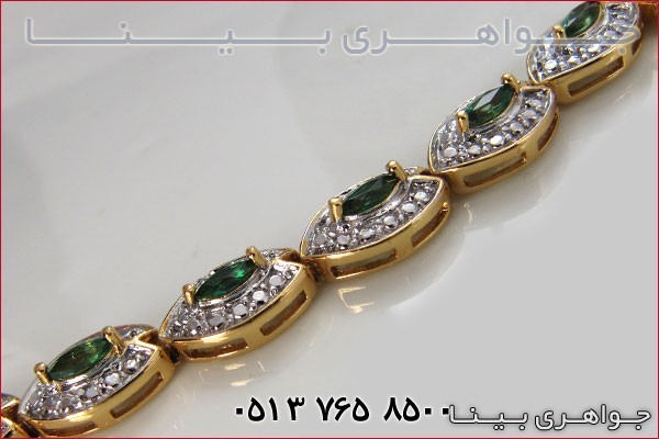 دستبند زمرد چشمی