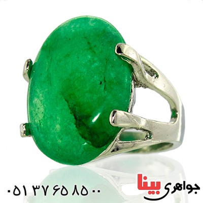 نگین انگشتر جید سبز درشت خوش نقش _کد:10052