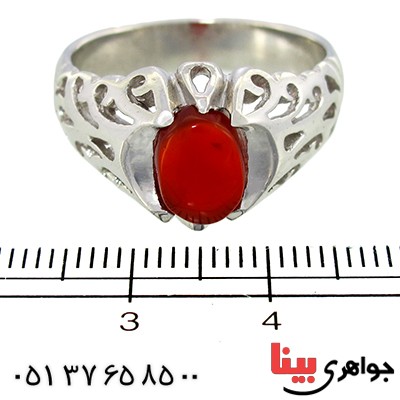 انگشتر عقیق یمنی مردانه لوکس اسلیمی _کد:10065