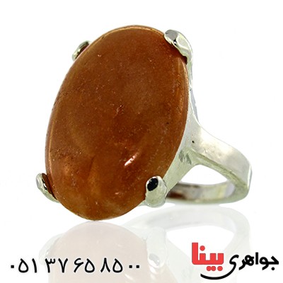 نگین انگشتر عقیق خوشرنگ درشت بیضی _کد:10067