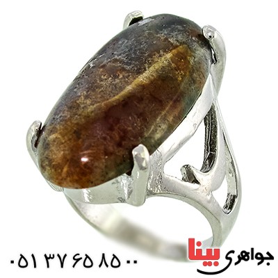نگین انگشتر عقیق خزه ای خوشرنگ درشت _کد:10082