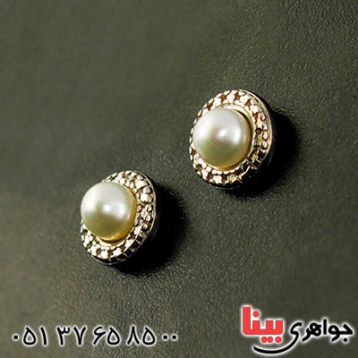 گوشواره مروارید زنانه مانی ایتالیایی شیک _کد:10083