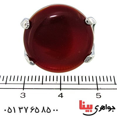 نگین انگشتر عقیق قرمز خوشرنگ درشت _کد:10085