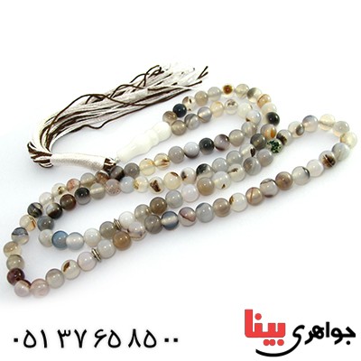 تسبیح عقیق شجری 101 دانه ای خوش نقش _کد:10089