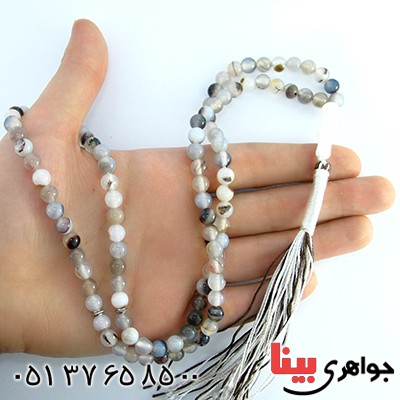 تسبیح عقیق شجری 101 دانه ای خوش نقش _کد:10089