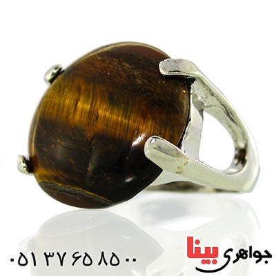 نگین انگشتر چشم ببر خوش رنگ درشت _کد:10093