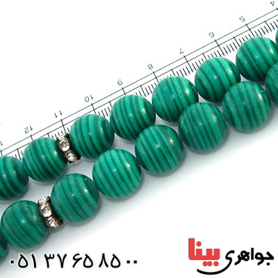 تسبیح مالاکیت 33 دانه ای درشت و سنگین 100 گرمی _کد:10097