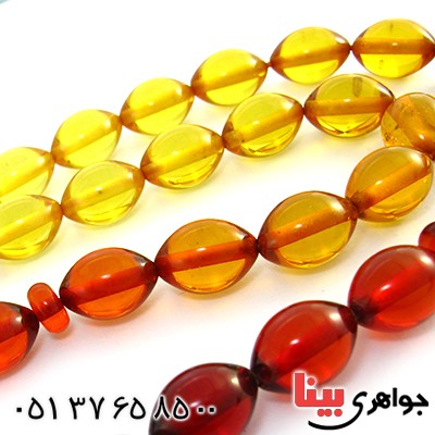 تسبیح سندلوس کهربایی 33 دانه ای درشت بینظیر _کد:10104
