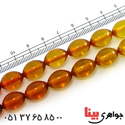 تسبیح سندلوس کهربایی 33 دانه ای درشت بینظیر _کد:10104