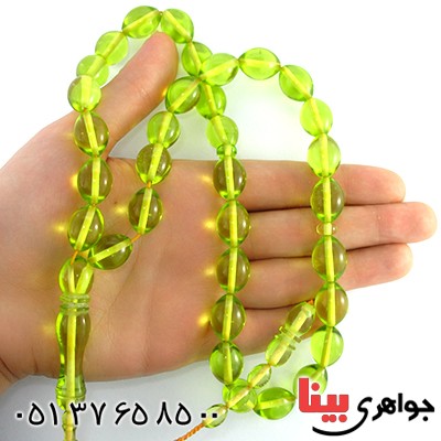 تسبیح سندلوس لیمویی 33 دانه ای درشت و سنگین _کد:10112