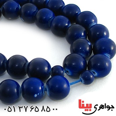تسبیح عقیق سفید طرح لاجورد 33 دانه ای درشت و سنگین _کد:10116