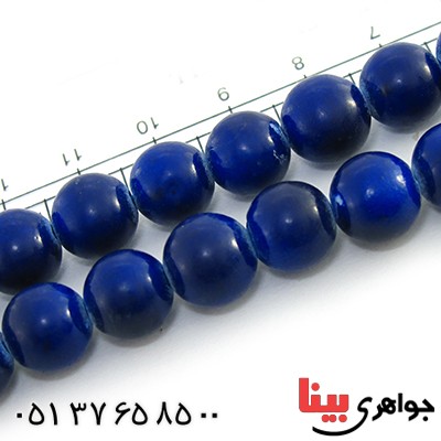 تسبیح عقیق سفید طرح لاجورد 33 دانه ای درشت و سنگین _کد:10116