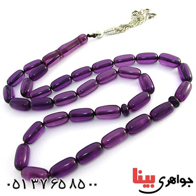 تسبیح سندلوس بنفش 33 دانه ای استوانه ای درشت _کد:10118