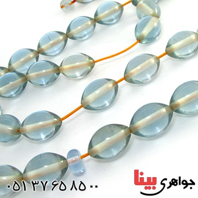 تسبیح سندلوس آبی شفاف 33 دانه ای درشت _کد:10132