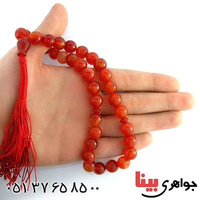 تسبیح عقیق سلیمانی 33 دانه ای درشت و سنگین _کد:10135