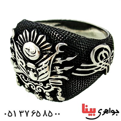 انگشتر نقره مردانه درشت مدل عقاب _کد:10139