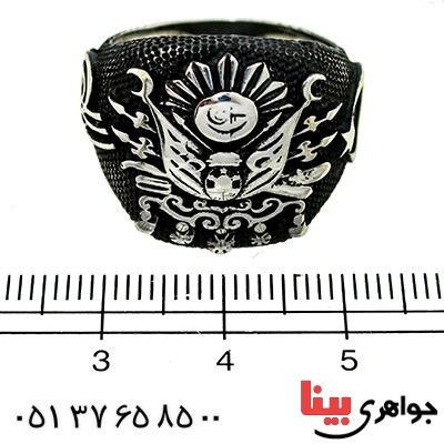 انگشتر نقره مردانه درشت مدل عقاب _کد:10139