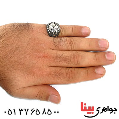 انگشتر نقره مردانه درشت مدل عقاب _کد:10139