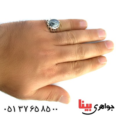 انگشتر حدید صینی مردانه درشت با دعای هفت جلاله _کد:10141