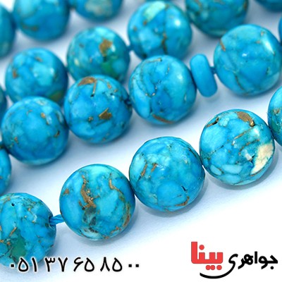 تسبیح فیروزه مصری موزائیکی 33 دانه ای درشت و سنگین _کد:10153
